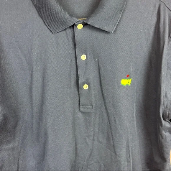 Masters Collection 60s Two-Ply Mercerized 100% Cotton Navy Golf Polo Shirt Sz L - Picture 2 of 6